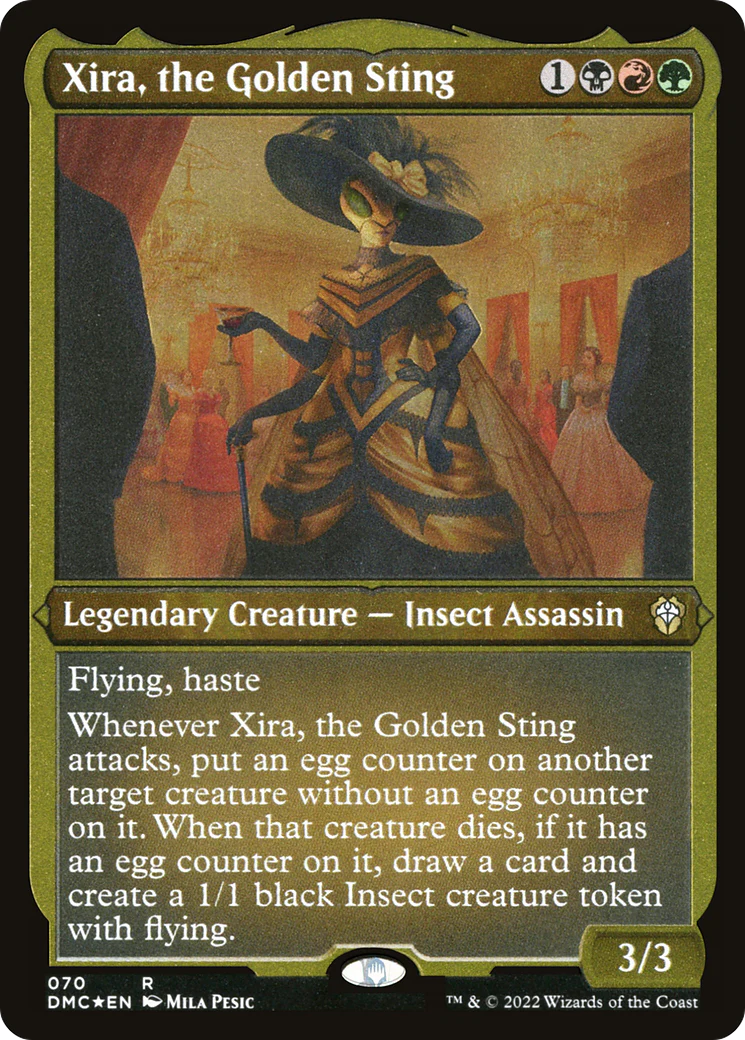 Xira, the Golden Sting (DMC-070)  Etched Foil - Dominaria United Commander