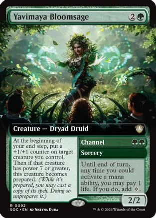 Yavimaya Bloomsage (Extended Art) (SOC-092)  - Commander: Secrets of Strixhaven