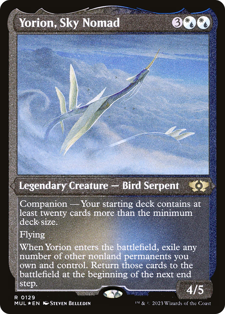 Yorion, Sky Nomad (Foil Etched) (MUL-129)  Foil - Multiverse Legends: (companion)