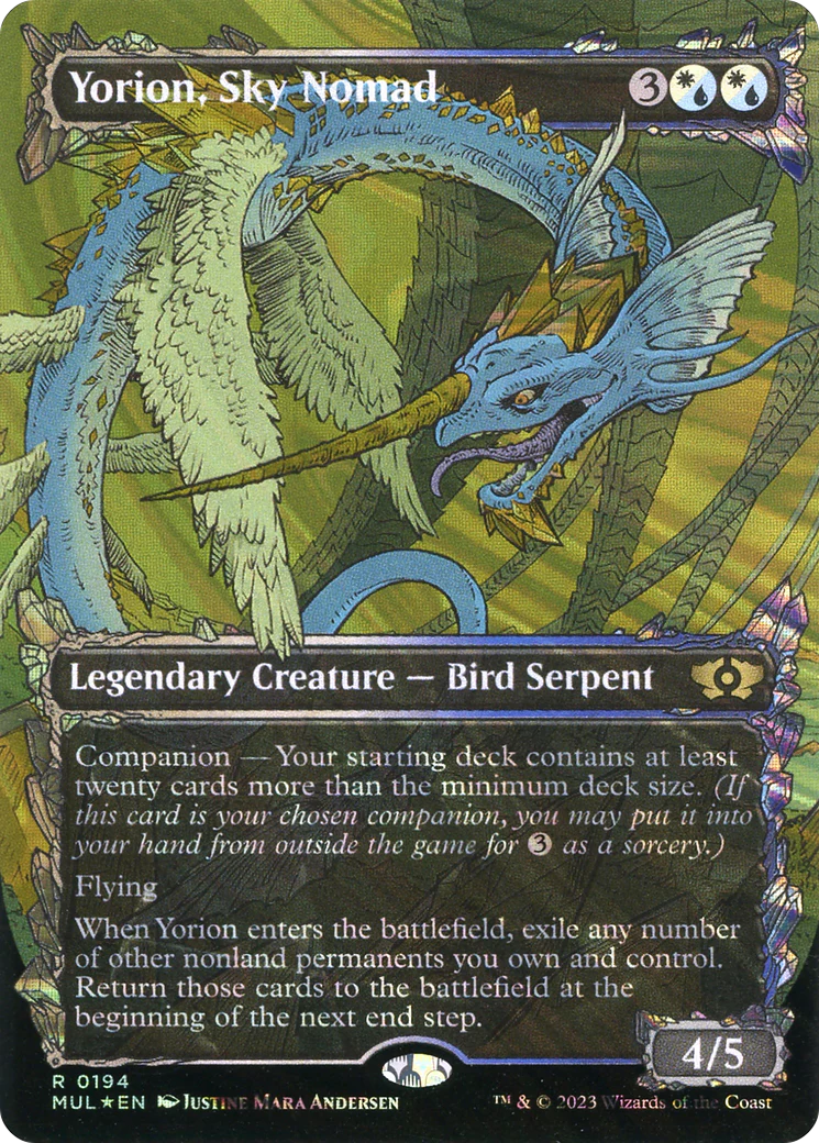 Yorion, Sky Nomad (Halo Foil) (MUL-194)  Foil - Multiverse Legends: (Showcase) (Borderless)