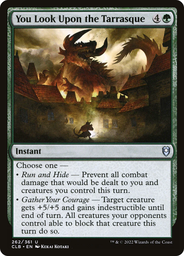 You Look Upon the Tarrasque (CLB-262)  Foil - Commander Legends: Battle for Baldur's Gate