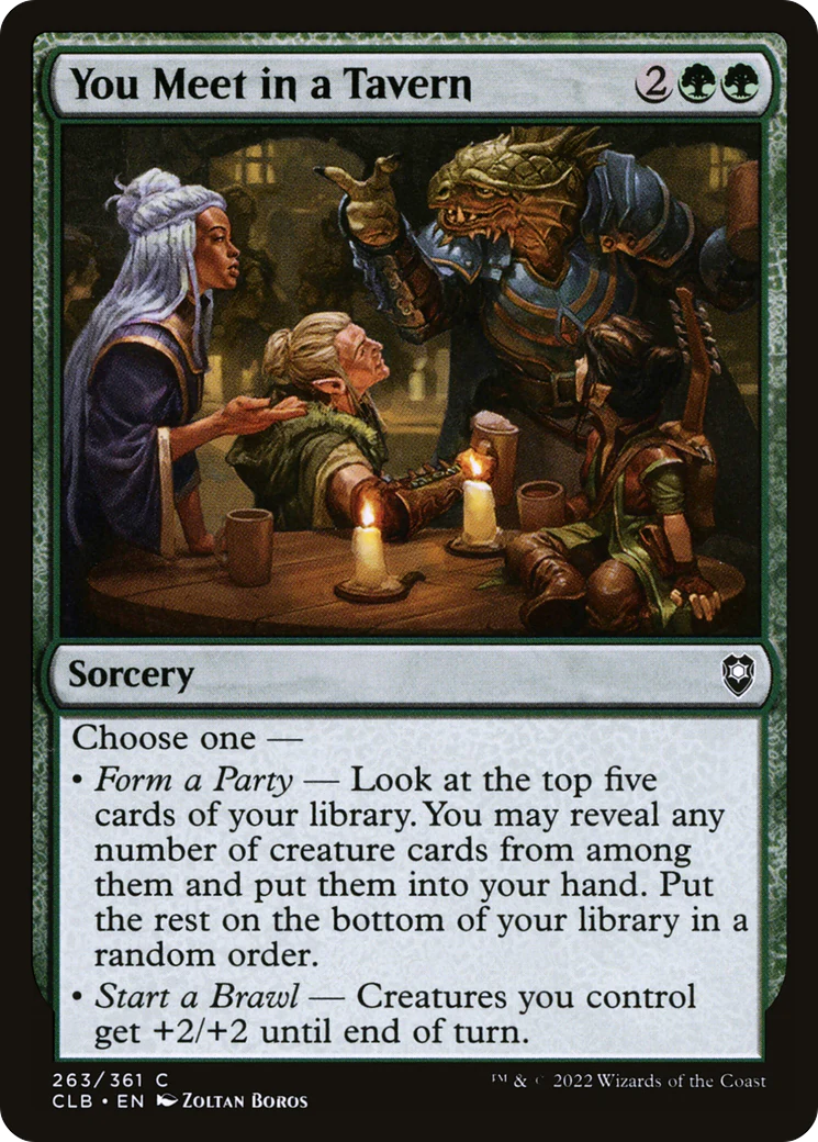 You Meet in a Tavern (CLB-263)  Foil - Commander Legends: Battle for Baldur's Gate