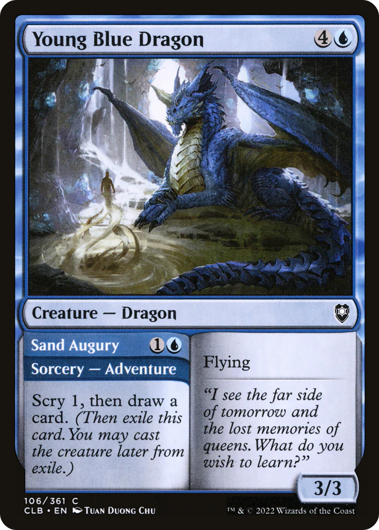 Young Blue Dragon (CLB-106) Foil - Commander Legends: Battle for Baldur's Gate