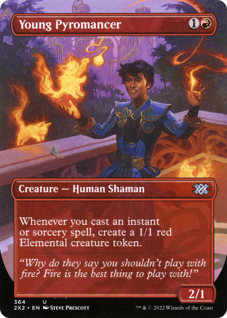 Young Pyromancer (Borderless) (2X2-364)  - Double Masters 2022