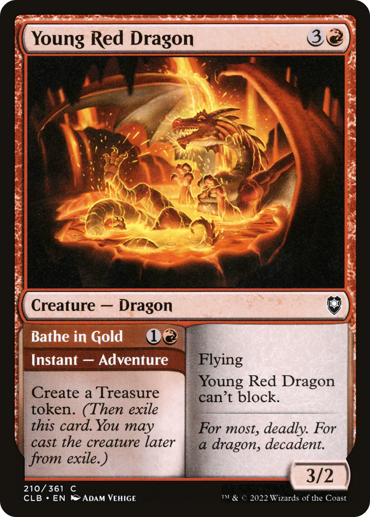 Young Red Dragon (CLB-210) Foil - Commander Legends: Battle for Baldur's Gate