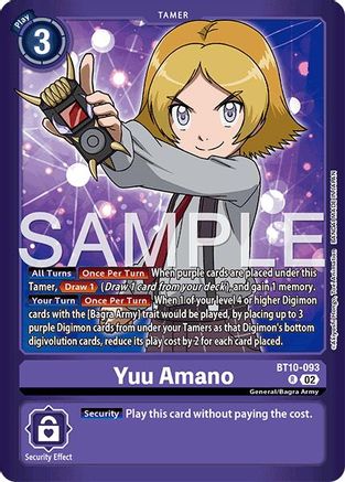 Yuu Amano (BT10-093) - Limited Card Pack -Another Knight- Foil