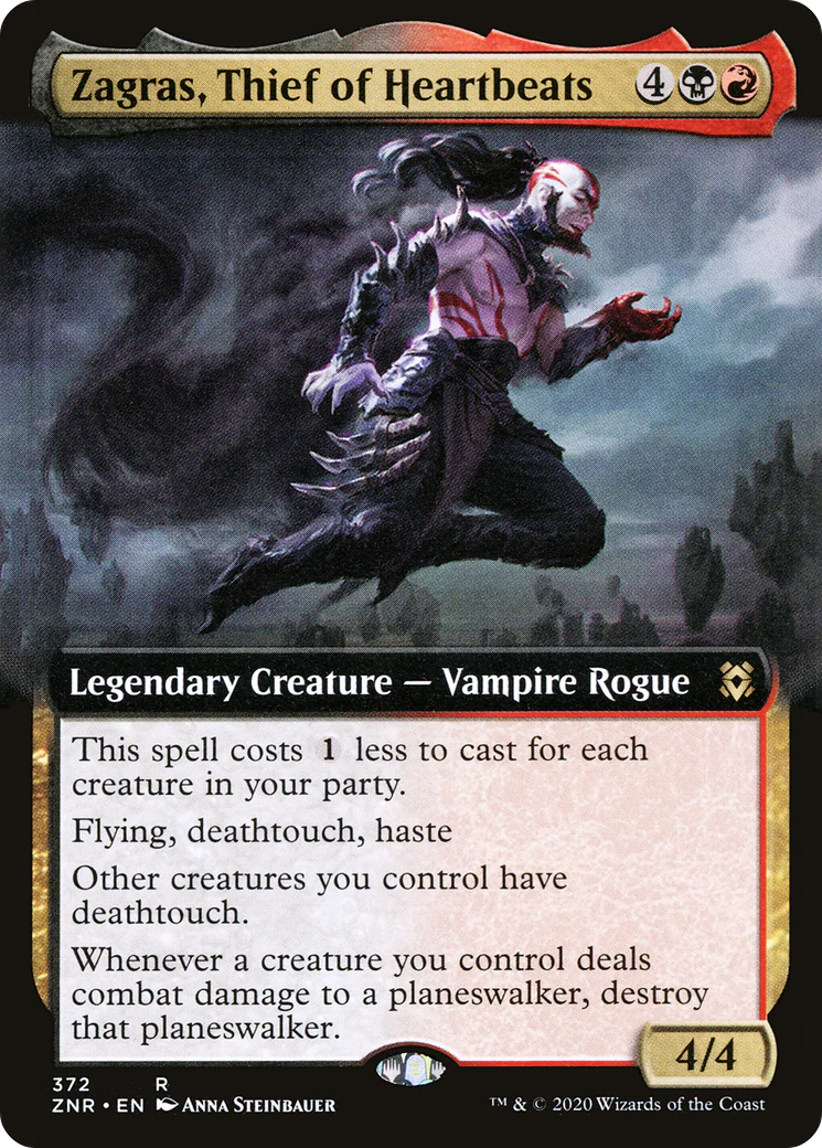 Zagras, Thief of Heartbeats (Extended Art) (ZNR-372) Foil - Zendikar Rising