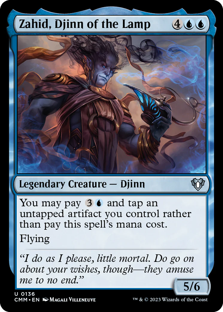 Zahid, Djinn of the Lamp (CMM-136)  Foil - Commander Masters