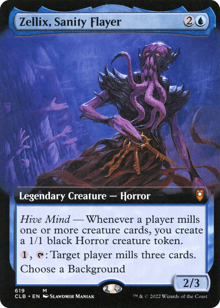 Zellix, Sanity Flayer (Extended Art) (CLB-619)  - Commander Legends: Battle for Baldur's Gate: (Extended Art)