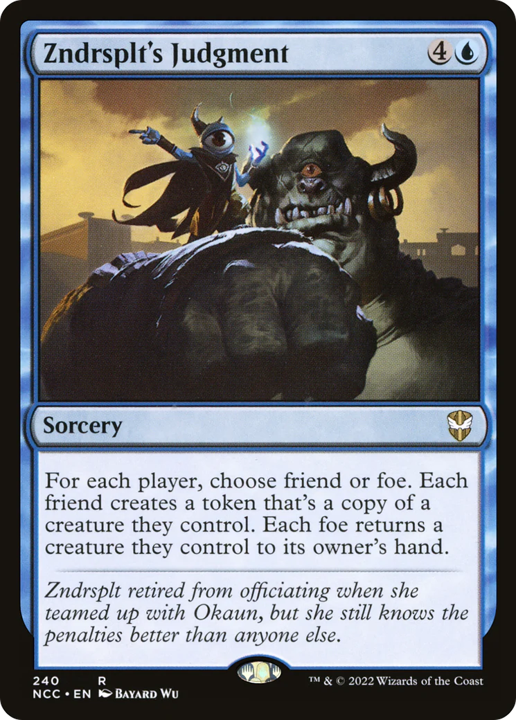 Zndrsplt's Judgment (NCC-240)  - New Capenna Commander