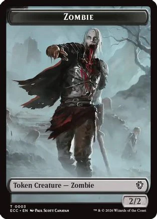 Zombie // Elf Warrior Double-Sided Token (ECC-3 // 4)  - Commander: Lorwyn Eclipsed