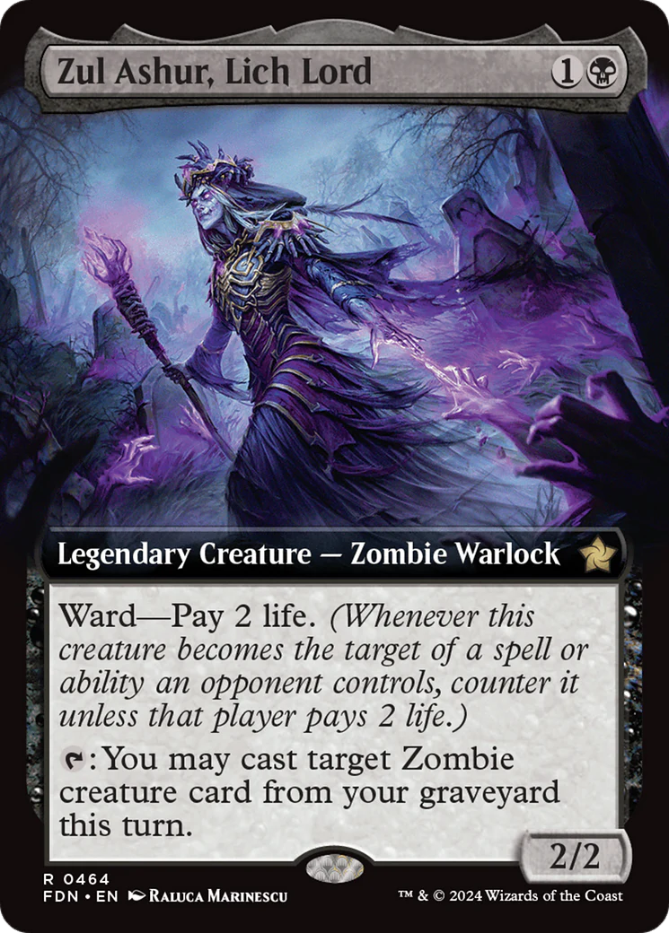 Zul Ashur, Lich Lord (Extended Art) (FDN-464)  Foil - Foundations: (Extended Art)